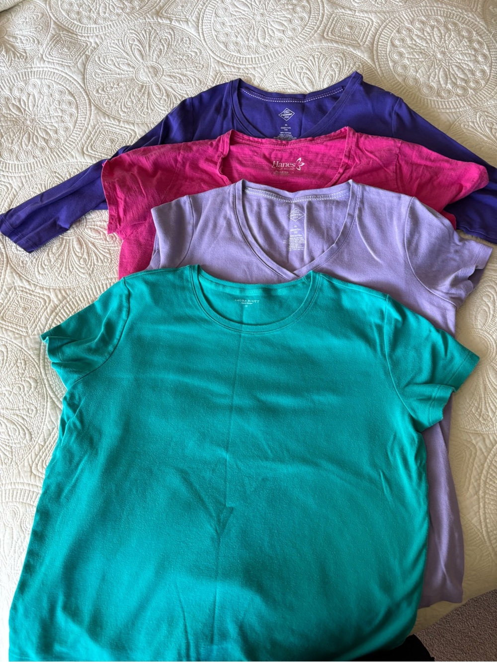 Eddie Bauer XL Tees Bundle - Teal, Lavender, Pink, Purple